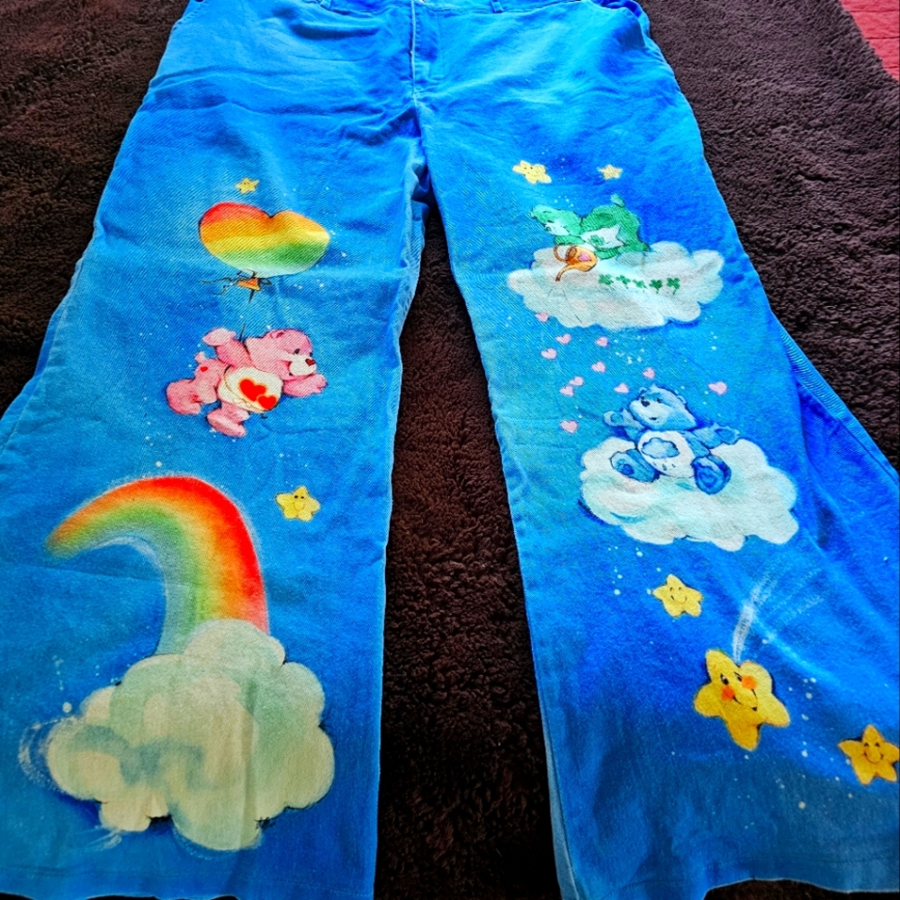 Dolls Kill Care Bear Flare Jeans